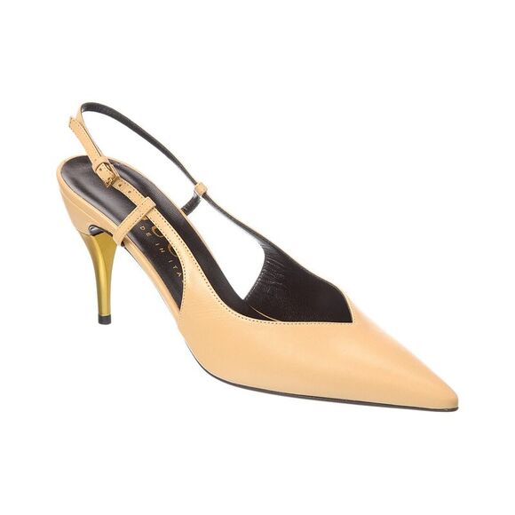 Gucci Leather Slingback Pump, Beige - Picture 1 of 5